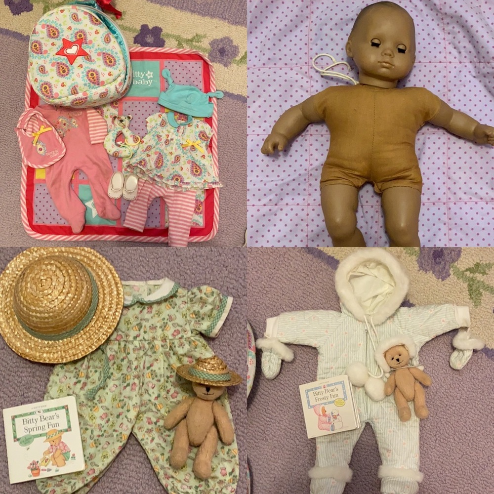 Vintage bitty baby and accessories